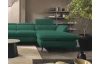 Rohová sedacia súprava Mango, zelená látka, pravý roh