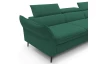 Rohová sedacia súprava Mango, zelená látka, pravý roh