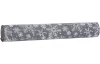 Vianočná dekoračná látka Snehové vločky 250x28 cm, šedá