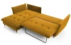 Rohová sedacia súprava Glam, tmavo žltá látka, ľavý roh