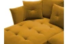 Rohová sedacia súprava Glam, tmavo žltá látka, ľavý roh