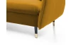 Rohová sedacia súprava Glam, tmavo žltá látka, ľavý roh