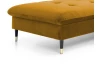 Rohová sedacia súprava Glam, tmavo žltá látka, ľavý roh