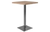 Barový stôl Quadrato 70x70 cm, dub sonoma/nerez