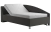 Rohová posteľ Andrew ľavá 110x200 cm, tmavo šedá látka