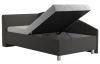 Rohová posteľ Andrew ľavá 110x200 cm, tmavo šedá látka