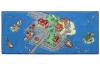Detský koberec Ostrov 95x200 cm, modrý