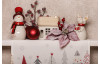 Vianočné dekorácie Sob s darčekom, 14 cm
