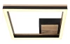 Stropné LED osvetlenie Beatrix 27 cm, kov/drevo