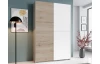 Šatníková skriňa Heimo, 125 cm, dub san remo/biela
