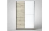Šatníková skriňa Heimo, 125 cm, dub san remo/biela