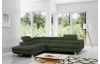 Rohová sedacia súprava Lotos, lahvovo zelená látka,ľavý roh
