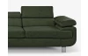 Rohová sedacia súprava Lotos, lahvovo zelená látka,ľavý roh