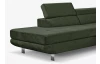 Rohová sedacia súprava Lotos, lahvovo zelená látka,ľavý roh
