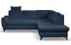 Rohová sedacia  súprava Geneva, oceánská modrá látka, pravý roh