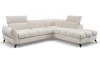 Rohová sedačka Fubu, šedo-krémová štruktúrovaná látka, pravý roh