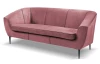 Trojmiestna pohovka Olivio, tmavo ružová zamatová látka