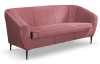 Trojmiestna pohovka Olivio, tmavo ružová zamatová látka