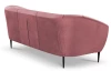 Trojmiestna pohovka Olivio, tmavo ružová zamatová látka