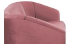 Trojmiestna pohovka Olivio, tmavo ružová zamatová látka