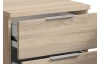 Nočný stolík s 2 zásuvkami Smilla, výška 43 cm, dub sonoma