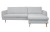 Rohová sedačka Salma svetlo šedá látka, univerzálna pravá/ľavá
