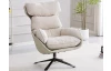 Otočné kreslo Pavia, svetlo béžová tkanina