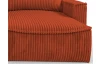 Rohová sedacia súprava Lilly, terracota štruktúrovaná látka