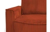 Rohová sedacia súprava Lilly, terracota štruktúrovaná látka