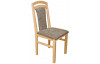 Jedálenská stolička Sylva, buk / čierno-béžová tkanina