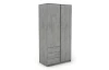 Šatníková skriňa Carlos, šedý beton, 100 cm