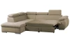 Rohová sedacia súprava Viera, svetlo béžová látka, ľavý roh