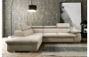 Rohová sedacia súprava Viera, svetlo béžová látka, ľavý roh