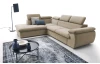 Rohová sedacia súprava Viera, svetlo béžová látka, ľavý roh