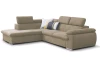 Rohová sedacia súprava Viera, svetlo béžová látka, ľavý roh