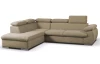Rohová sedacia súprava Viera, svetlo béžová látka, ľavý roh