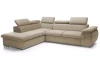 Rohová sedacia súprava Viera, svetlo béžová látka, ľavý roh