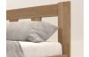 Rohová posteľ so zástenou vľavo Tema L 180x200 cm, prírodný buk