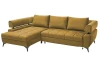 Rohová sedacia súprava Paris, horčicová žltá látka, ľavý roh