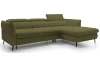 Rohová sedacia súprava Mango, machovo zelená látka, pravý roh