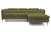 Rohová sedacia súprava Mango, machovo zelená látka, pravý roh