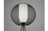 Stojacia lampa Filo 150 cm, čierny kov/opálové sklo