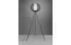 Stojacia lampa Filo 150 cm, čierny kov/opálové sklo