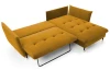 Rohová sedacia súprava Glam, tmavo žltá látka, pravý roh