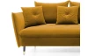 Rohová sedacia súprava Glam, tmavo žltá látka, pravý roh