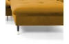 Rohová sedacia súprava Glam, tmavo žltá látka, pravý roh
