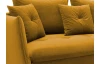 Rohová sedacia súprava Glam, tmavo žltá látka, pravý roh