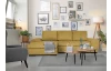 Rohová sedacia súprava Salsa, žltá látka