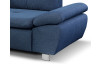 Rohová sedačka Madeira 1B, modrá látka, ľavý roh