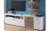 TV skrinka Rovigo 195  cm, dub nox/biela